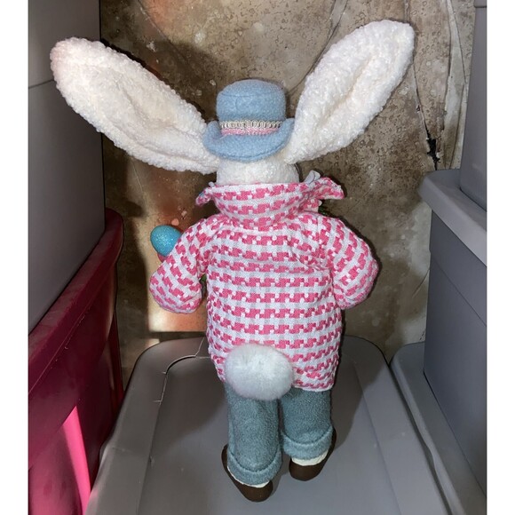 KAREN DIDION Cottontail Collection Mr. Easter Blue Bunny Rabbit Spring 26" Tall - Picture 3 of 14